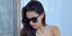 Internet personality Elena Taber was seen wearing black Carrera 3067/S 8079O square sunglasses in Bukhara, Uzbekistan, in July 2025.