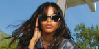 Ella Balinska was seen wearing palladium Givenchy Giv Cut Metal GV40066U 16C sunglasses in a NYLON magazine feature, February 2025.