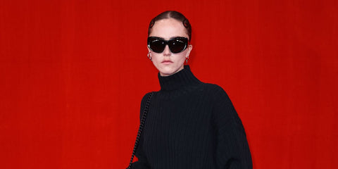 Ella Emhoff modeled Balenciaga BB0327S 001 sunglasses for the brand's look book