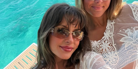 Singer-songwriter Ella Langley was seen wearing gold Miu Miu MU A51S 5AK20P rimless sunglasses with brown lenses in her Instagram post, December 2025.