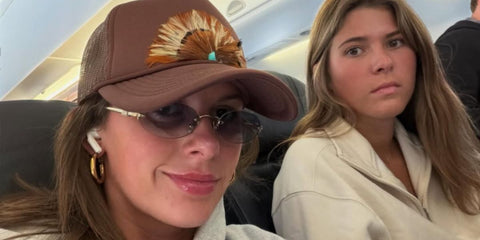 Singer-songwriter Ella Langley was seen wearing Miu Miu MU A54S 5AK04O oval sunglasses in her Instagram post, December 2025.