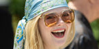 Elle Fanning was seen wearing transparent brown Chloe CH0286S 008 sunglasses with tricolour gradient lenses during Cannes Film Festival 2025. Shop online now on Pretavoir