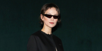 German actress Emilia Schule was seen wearing black Gucci GG1779S 001 sunglasses at the Gucci Fall/Winter 2025 fashion show during Milan Fashion Week