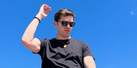 Spanish actor Eric Masip was seen wearing black Persol 0714 Folding 95/58 Polarised sunglasses in his Instagram post, April 2025.