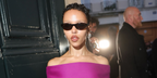 Celebrity FKA Twigs was seen wearing black Balenciaga BB0007S 014 sunglasses at the Balenciaga Spring/Summmer 2026 fashion show during Paris Fashion Week.