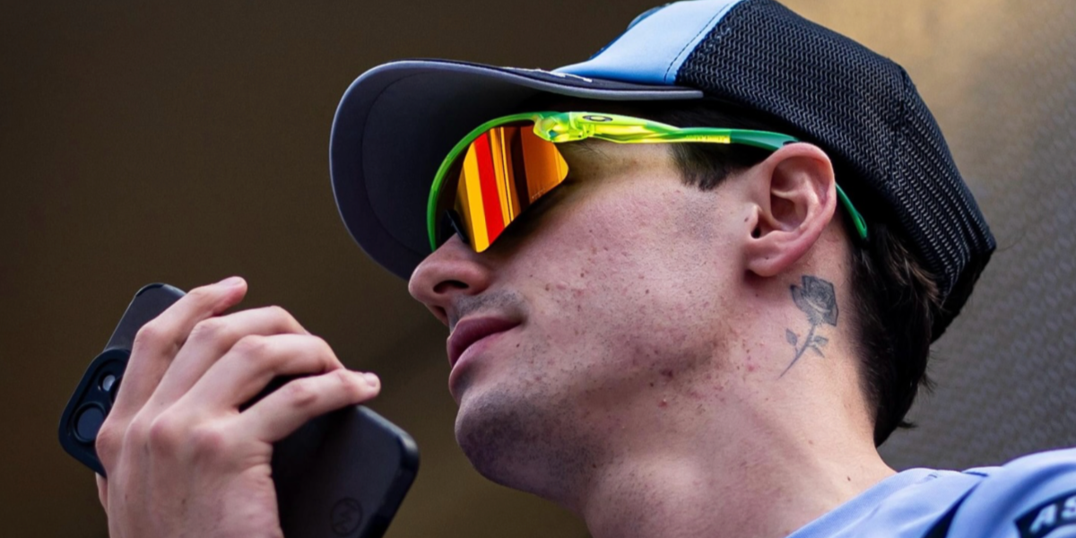 Spanish motorcycle racer Fermin Aldeguer was seen wearing transparent green Oakley Stunt Devil OO9517 03 Prizm sunglasses at the San Marino Grand Prix 2025. Shop online now on Pretavoir