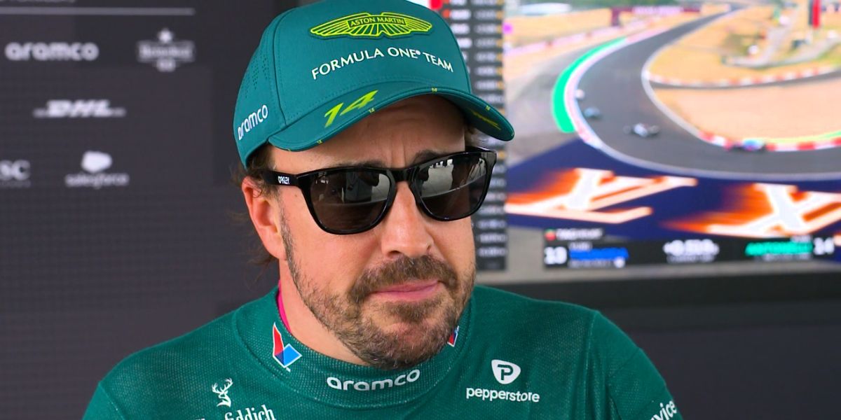 Fernando Alonso was seen wearing black Oakley Frogskins Range OO9284 11 Prizm sunglasses to race in the 2025 China Grand Prix