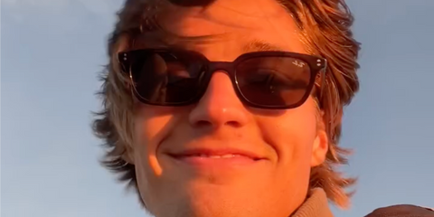 Swedish model and television personality Filip Lamprecht was seen wearing black Ray-Ban RB 4439D 901/87 sunglasses in his Instagram post, September 2025. Shop online now on Pretavoir