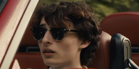 Finn Wolfhard was seen wearing the iconic Ray-Ban Clubmaster 3016 W0365 Black half-rim sunglasses in 2025 movie Hell Of A Summer