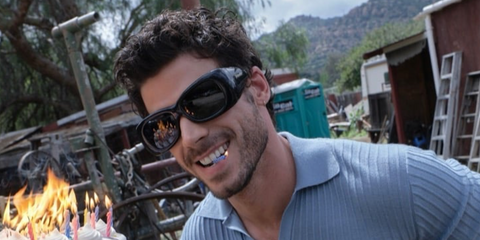 Canadian actor Francois Arnaud was seen wearing black Saint Laurent Sun SL 901 HOWL 001 sunglasses in a L'Officiel Hommes China feature, July 2026