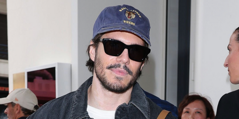 French actor Francois Civil was seen wearing black Loewe Slim LW40177I 01A sunglasses at Hotel Martinez, during Cannes Film Festival 2025.