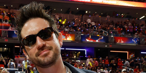 Rapper G-Eazy was seen wearing torroise Saint Laurent SL M148 003 sunglasses with grey lenses at WNBA All-Star Game 2025 in Indianapolis.