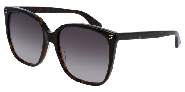 Gucci GG0022S-003 Oversized Havana Square Sunglasses with Gradient Lenses Gucci GG0022S-001 Oversized Black Square Sunglasses with  main image 4