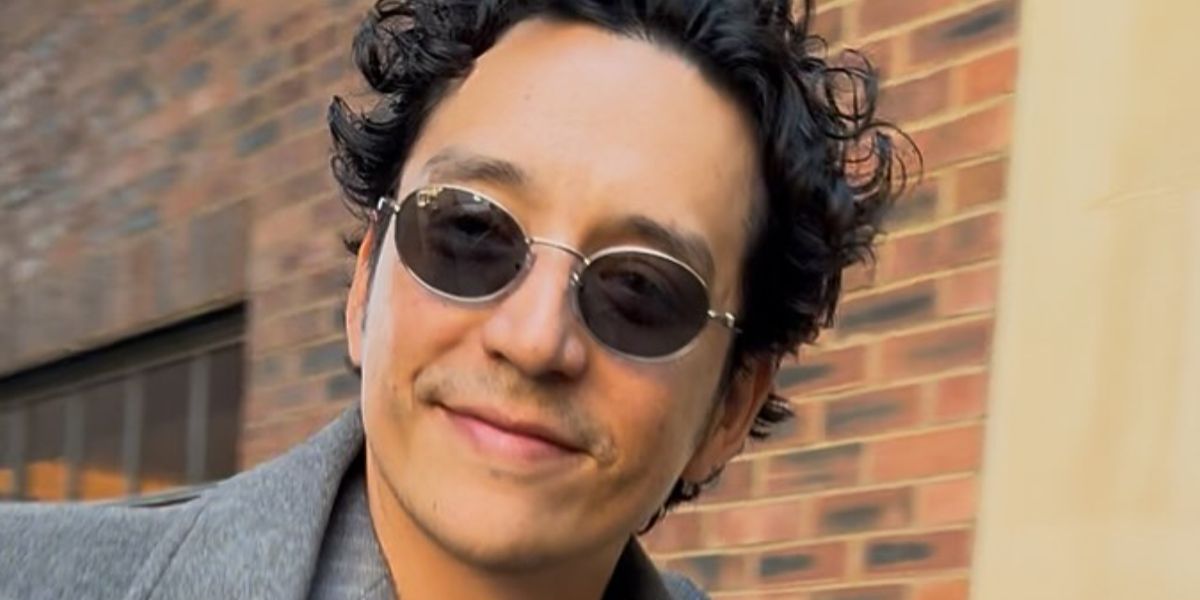 Actor Gabriel Luna was seen wearing silver Persol Ida 1018S 518/B1 oval sunglasses at the London press tour of "The Last of Us" season 2, April 2025. Shop online now on Pretavoir