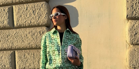 Spanish fashion icon and influencer Gala Gonzalez was seen wearing white Gucci GG1661S 003 sunglasses at the Gucci Cruise 2026 fashion show in Florence, Italy, May 2025