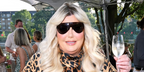 Gemma Collins was seen wearing black Gucci GG2271S 001 shield sunglasses the Elton John Zero launch event in London, June 2026
