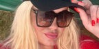 Gemma Collins was seen wearing black Tom Ford Sabrina-02 TF764 01B sunglasses with brown gradient lenses in her Instagram selfie, August 2025.
