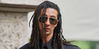 Italian rapper Ghali was seen wearing gold Tom Ford Stavros TF1204 30N sunglasses at the Jil Sander Spring/Summer 2026 fashion show during Milan Fashion Week.