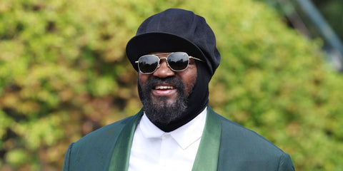 American jazz vocalist Gregory Porter was seen wearing American Optical Original Pilot C2 BT CL GYN Silver sunglasses during the 79th Venice International Film Festivak