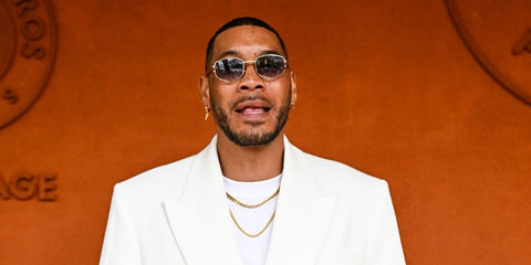 French professional football player Guillaume Hoarau was seen wearing David Beckham DB 1129/S RHL sunglasses at the 2025 French Open