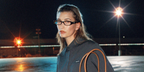Hailey Bieber wore tortoise Miu Miu MU 06ZV 14L1O1 optical glasses in the Miu Miu Fall Winter 2026 campaign