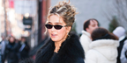 Actress Haley Lu Richardson was seen wearing black Gucci GG1680S 002 sunglasses with crystallised G details in New York City, promoting series Ponies, January 2026.