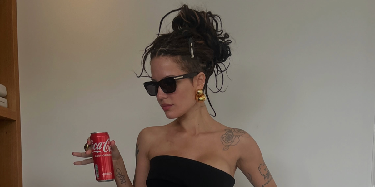Halsey was seen wearing black Alexander McQueen AM0495S 001 sunglasses at the Cannes Film Festival 2026, shared through her Instagram post.