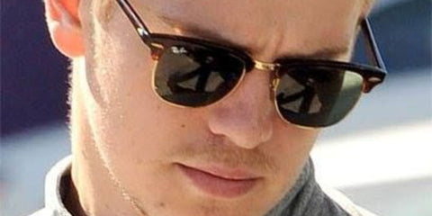 Hayden Christensen was seen wearing the iconic tortoiseshell Ray-Ban Clubmaster Classic 3016 W0366 half-rim sunglasses
