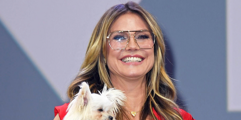 Supermodel Heidi Klum was seen wearing gold Bottega Veneta BV1012S 009 aviator sunglasses with clear lenses at the annual OMR Festival in Hamburg, Germany, May 2026.