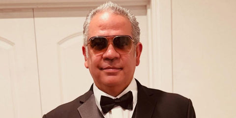 Actor Hemky Madera was seen wearing transparent Ray-Ban Bill RB 2198 1341/B1 sunglasses ahead of The Imagen Awards 2025.
