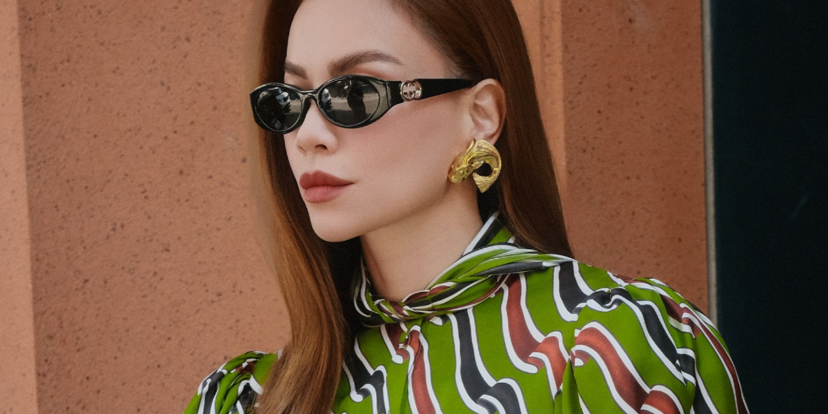Vietnamese singer Ho Ngoc Ha was seen wearing black Gucci GG1660S 001 sunglasses in her Instagram post, November 2025.