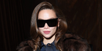 Vietnamese singer Ho Ngoc Ha wore Gucci GG2274S 001 shield sunglasses at the Gucci Spring/Summer 2027 show during Milan Fashion Week.