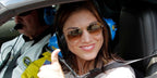 American goalkeeper and medalist Hope Solo was seen wearing gold Ray-Ban Aviator 3025 001/51 Gold/Light Brown Gradient sunglasses