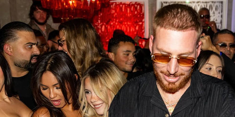 French DJ Hugel was seen wearing gold Cartier CT0468S 004 sunglasses with brown gradient lenses in his Instagram post, November 2025.