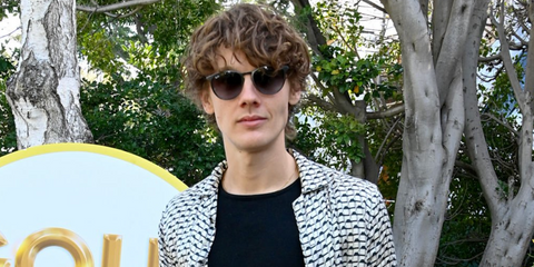 Hunter Doohan was seen wearing black Ray-Ban RB 3539 002/8G round sunglasses with grey gradient lenses at the 11th Annual Gold Meets Golden Event Los Angeles, March 2024