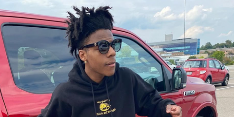 Livestreamer and content creator IShowSpeed was seen wearing black Gucci GG0035SN 001 round sunglasses in his Instagram post, October 2021.