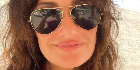 Idina Menzel was seen wearing Ray-Ban Aviator 3025 001/58 Gold Frame G15 Polarised sunglasses in her Instagram post