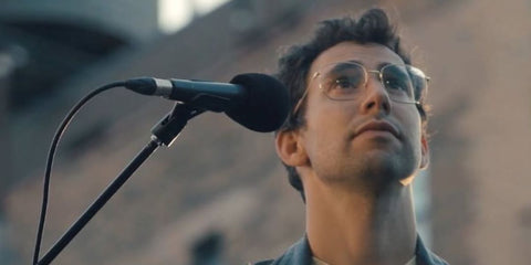 Musician Jack Antonoff of Bleachers was seen wearing Gucci GG0396S 001 Gold sunglasses. Shop online now on Pretavoir