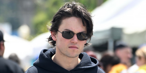 Actor Jack Martin was seen wearing Jack Martin was seen wearing black Ray-Ban RB 3732 002/B1 sunglasses in California, April 2026.