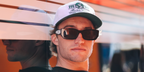 American snowboarder Jake Pates was seen wearing black and white Prada PR B05S 09Q08Z sunglasses at Phoenix Raceway for a NASCAR Race in March 2026.