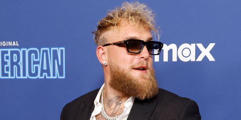 Jake Paul was seen wearing black and gold Dita Detron DTS 459 01 sunglasses with grey gradient lenses at the premiere of "Paul American" in New York City, March 2025