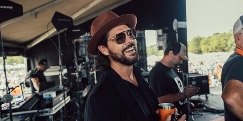 Gospel singer Jason Crabb was seen wearing Dita Flight .006 7806 N Polarised sunglasses in his Twitter / X post, January 2024.