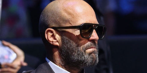 Jason Statham was seen wearing black Mykita Acetate Bold Amare 801  sunglasses at a boxing match during Riyadh Season 2025 in Saudi Arabia.