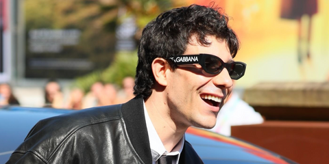 Spanish actor Javier Calvo was seen wearing black Dolce&Gabbana DG6186 501/87 sunglasses at the 71st San Sebastian Film Festival