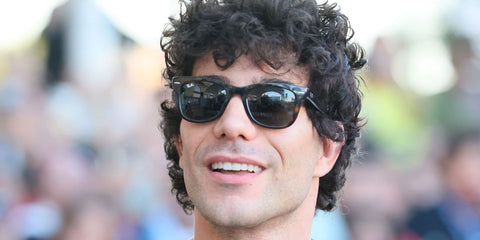 Spanish actor Javier Calvo was seen wearing tortoise Ray-Ban Wayfarer RB 2140 1382/R5 sunglasses with grey lenses at the San Sebastian Film Festival 2026.