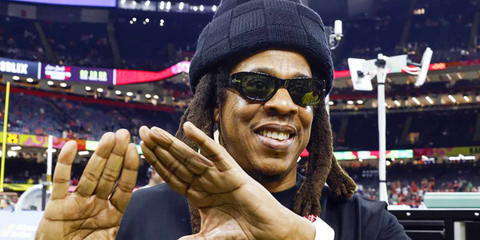 Jay-Z was seen wearing Persol 3307S 95/31 sunglasses to the 2025 Super Bowl