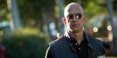 Founder of Amazon Jeff Bezos was seen wearing Garrett Leight Van Buren II 4066 G-SAPT/FPGN sunglasses
