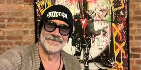 Jeffrey Dean Morgan was seen wearing black Oliver Peoples Shiller OV5433U 1005 optical glasses in a social media post