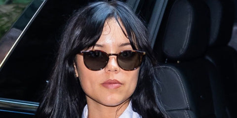 Jenna Ortega is seen wearing Barton Perreira Princeton BP0031 0MU sunglasses