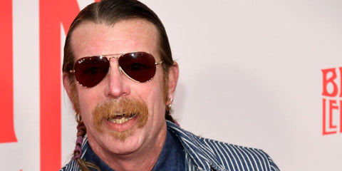 Musician Jesse Hughes of Eagles of Death Metal was seen wearing gold Ray-Ban Aviator 3025 001/57 sunglasses with brown Polarised lenses at the "Becoming Led Zeppelin" Los Angeles Special Screening, January 2025. Shop online now on Pretavoir